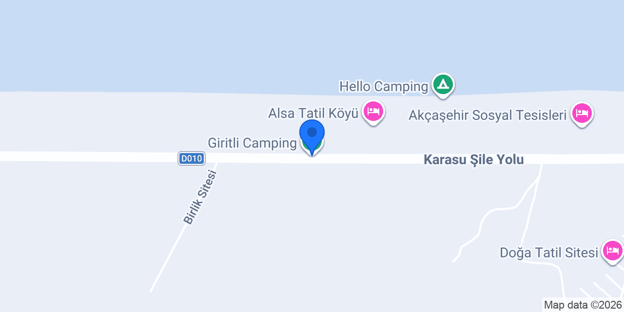 Giritli Camping konumu