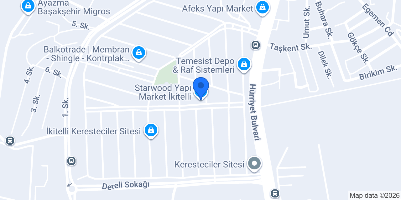 Starwood Yapı Market İkitelli konumu