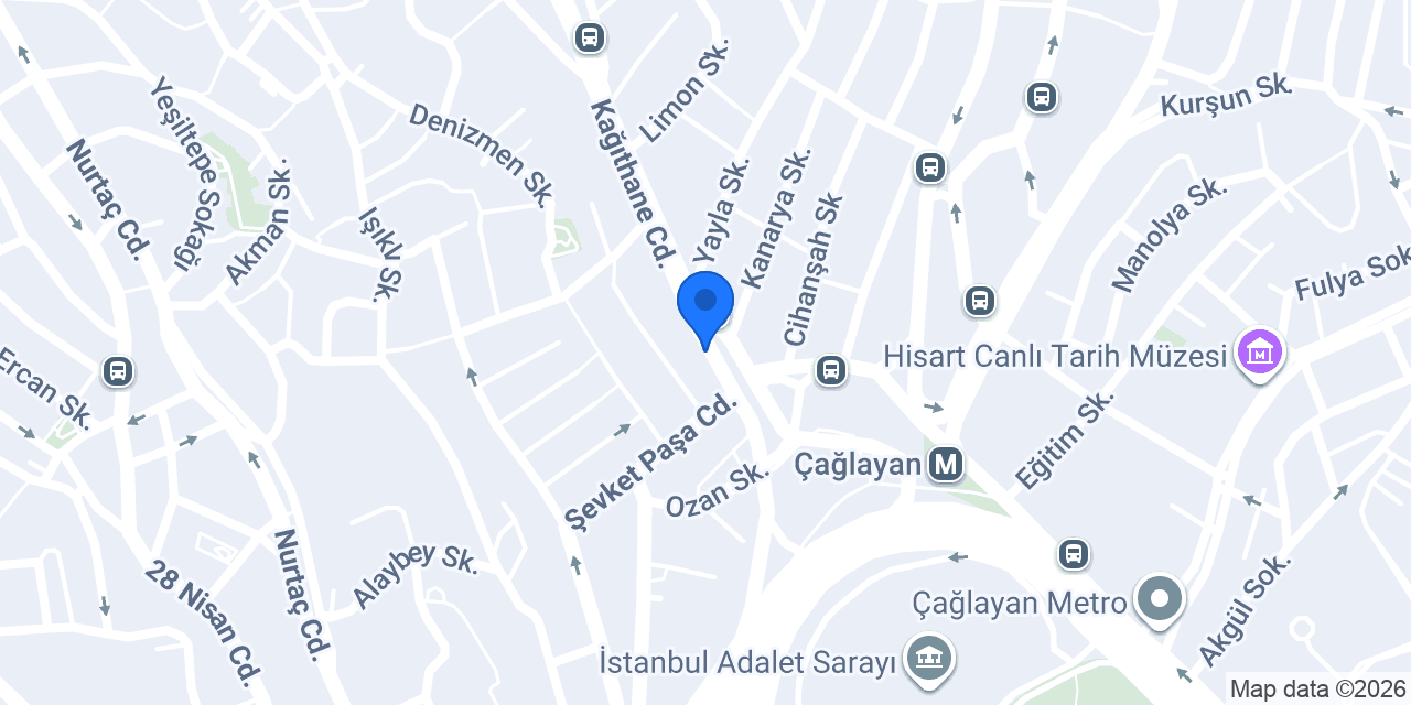 Bms Mobilya Dekorasyon San. ve Tic. Ltd. Şti. Çağlayan Şubesi konumu