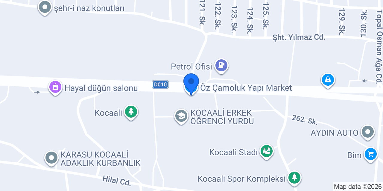 Öz Çamoluk Yapı Market konumu