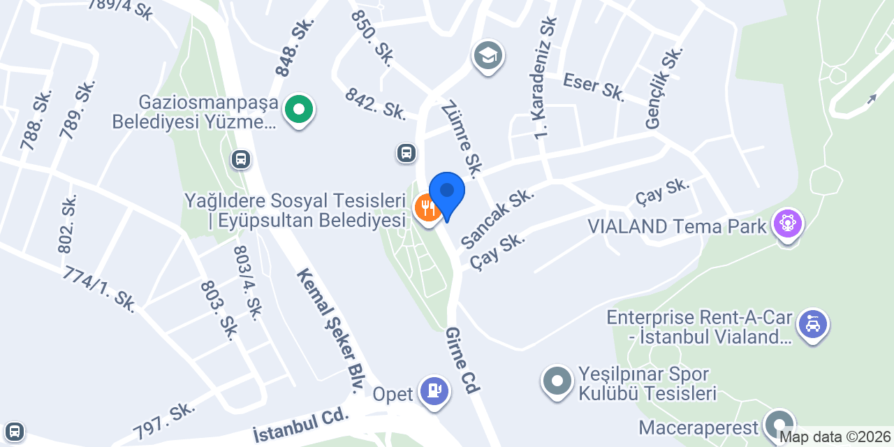 Yeşilpınar Yakamoz Anaokulu konumu