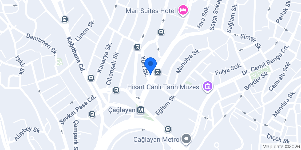 Akbank Çağlayan/İstanbul Şubesi konumu