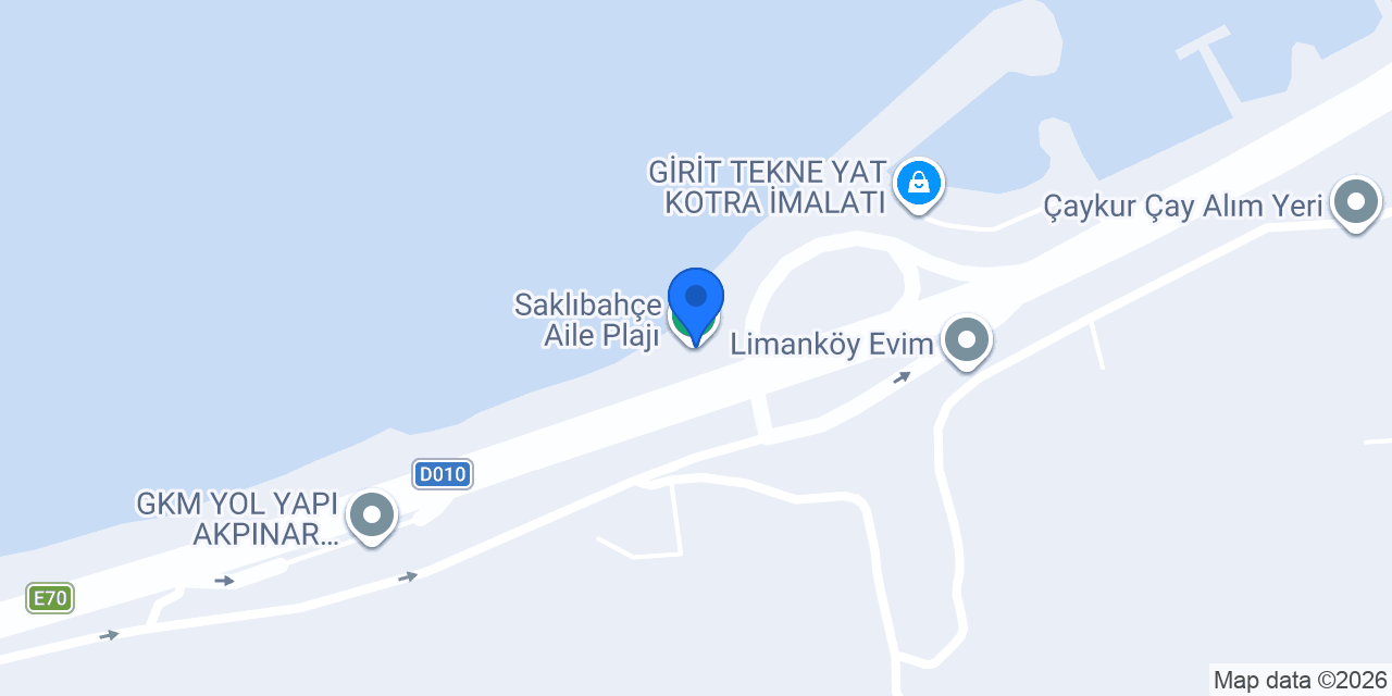 Saklıbahçe Aile Plajı konumu