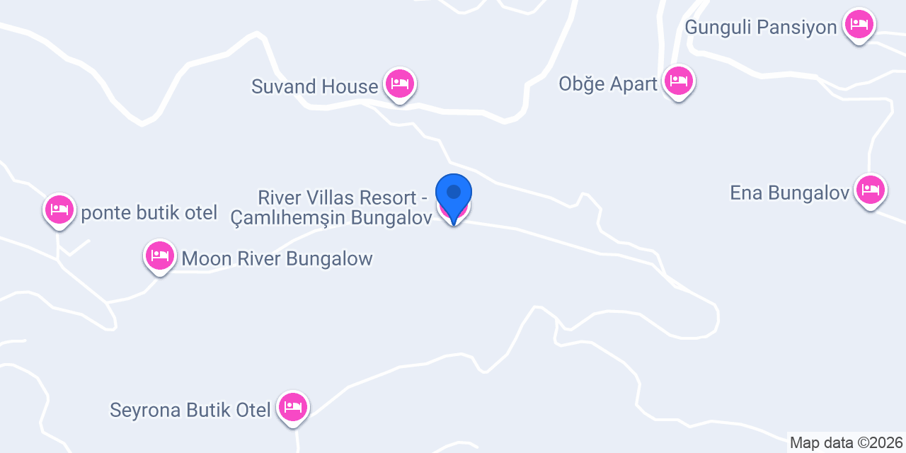 River Villas Resort - Çamlıhemşin Bungalov konumu