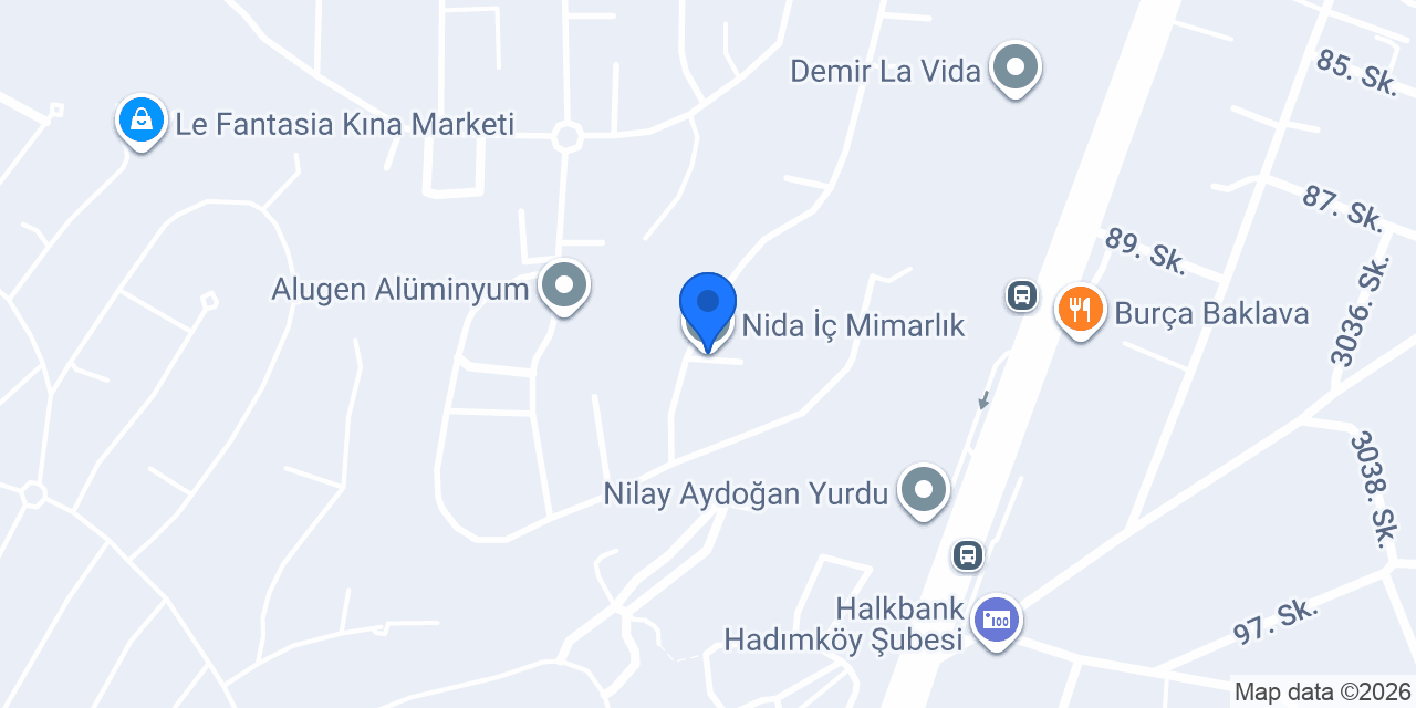 Nida İç Mimarlık konumu
