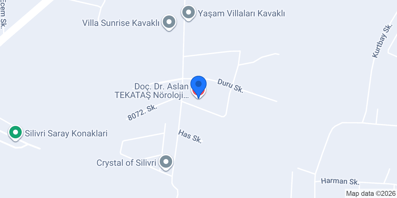 Doç. Dr. Aslan TEKATAŞ Nöroloji Uzmanı konumu