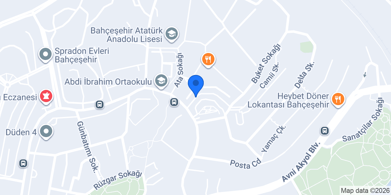 Yurtiçi Kargo Bahçeşehir konumu