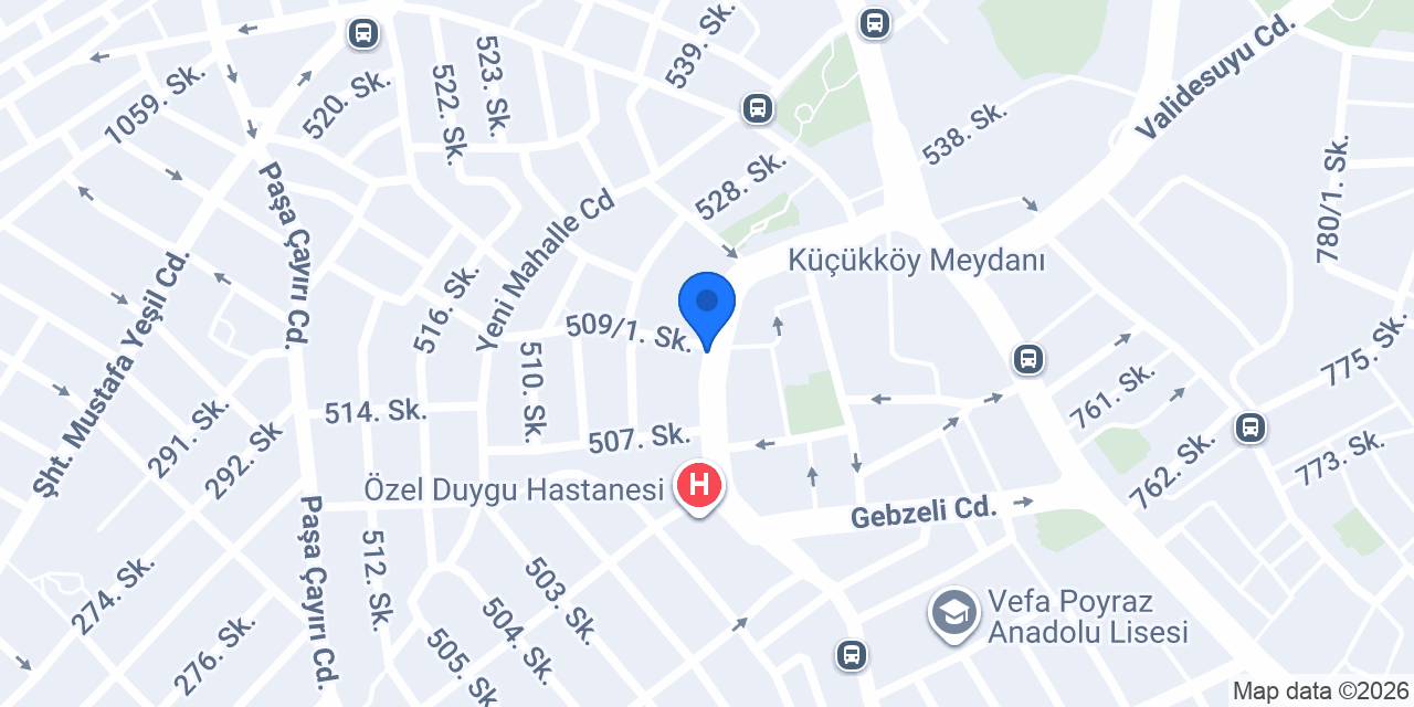 Küçükköy Tekel konumu