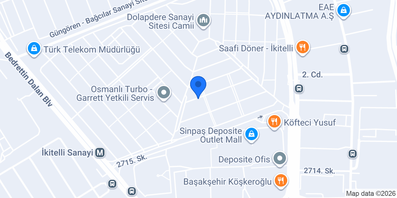 Dündar Makina konumu