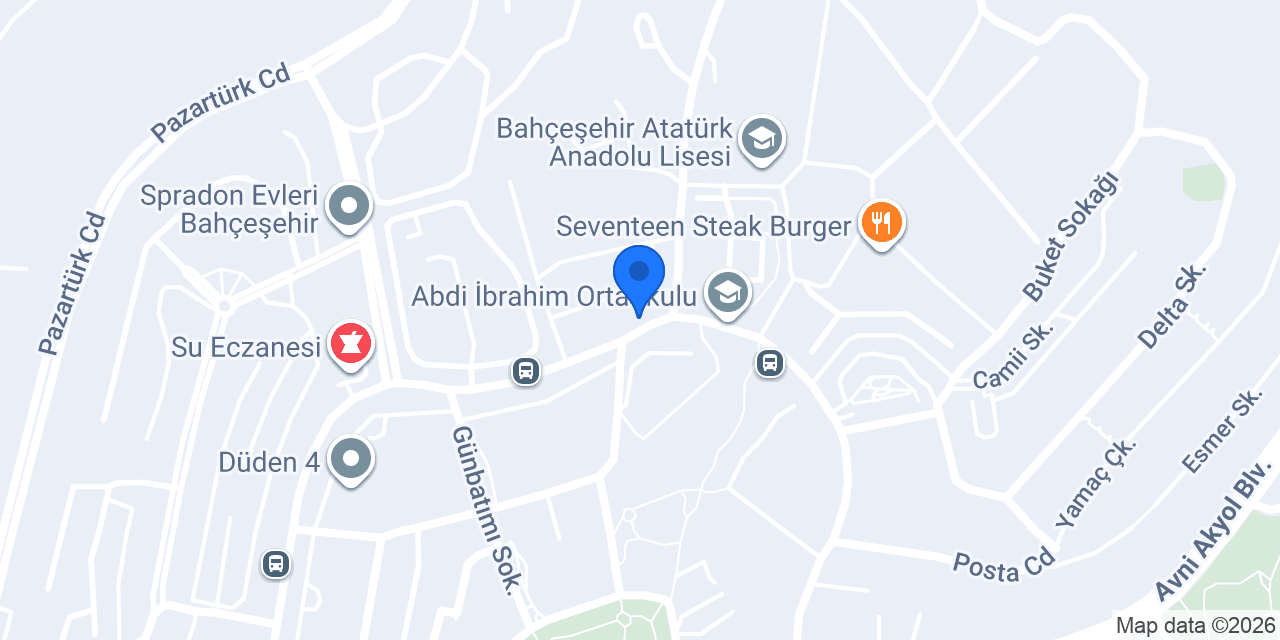 Birinci Profiterol & Ekler Cafe Bahçeşehir konumu
