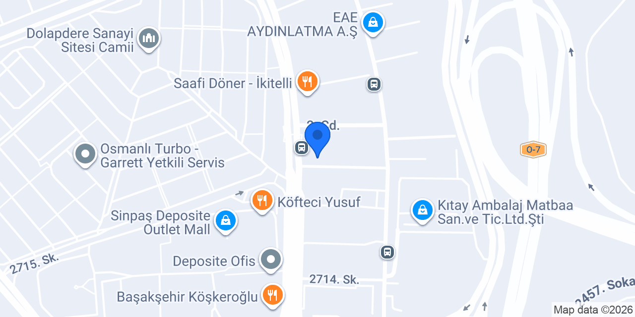 Yapı Kredi - İkitelli Organize Sanayi Ticari konumu
