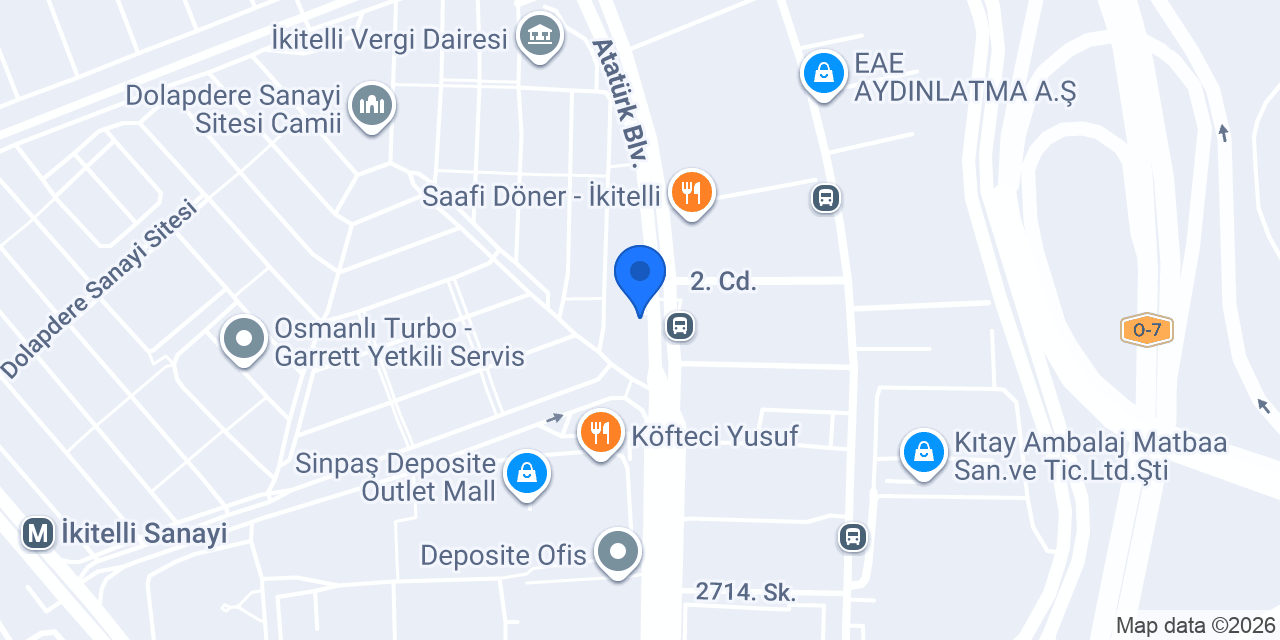 Yamanlar Oto Ekspertiz Başakşehir İkitelli konumu