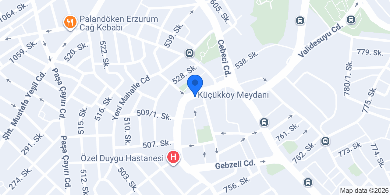 QNB Küçükköy Şubesi konumu