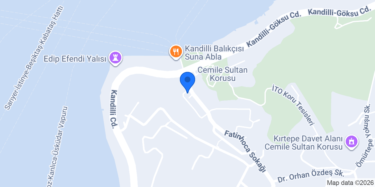 Kandilli Pastanesi konumu