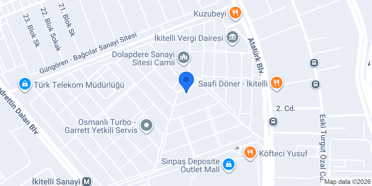 İraz Otomotiv konumu