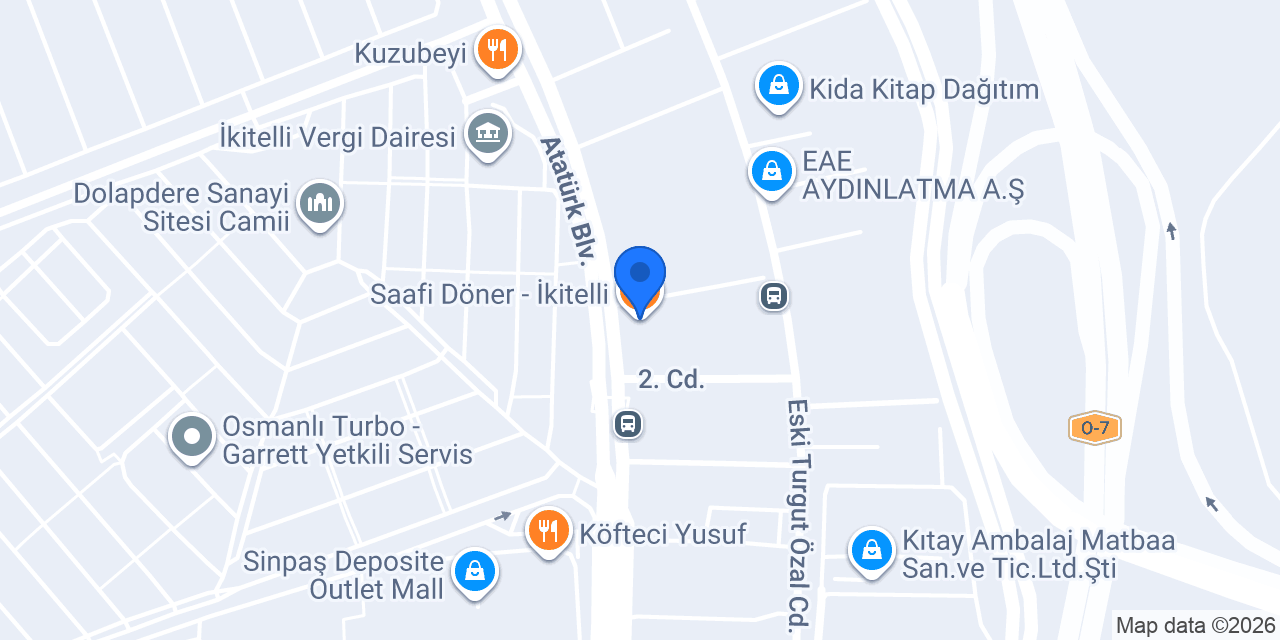Saafi Döner - İkitelli konumu