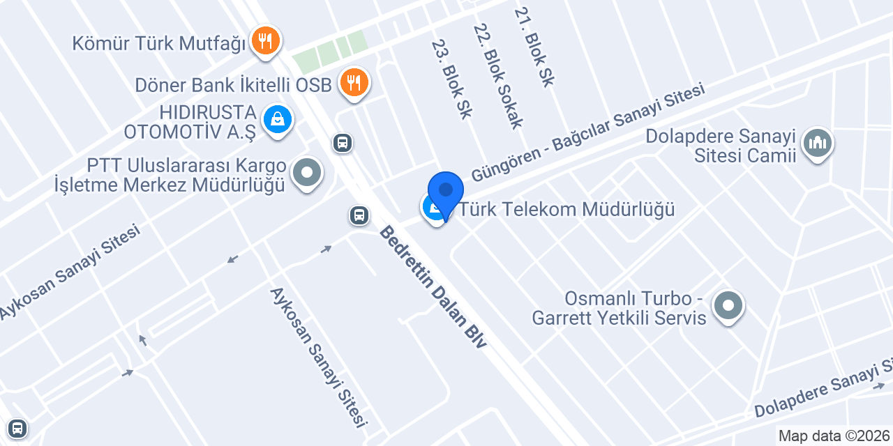 DenizBank İkitelli Organize Sanayi Şubesi konumu