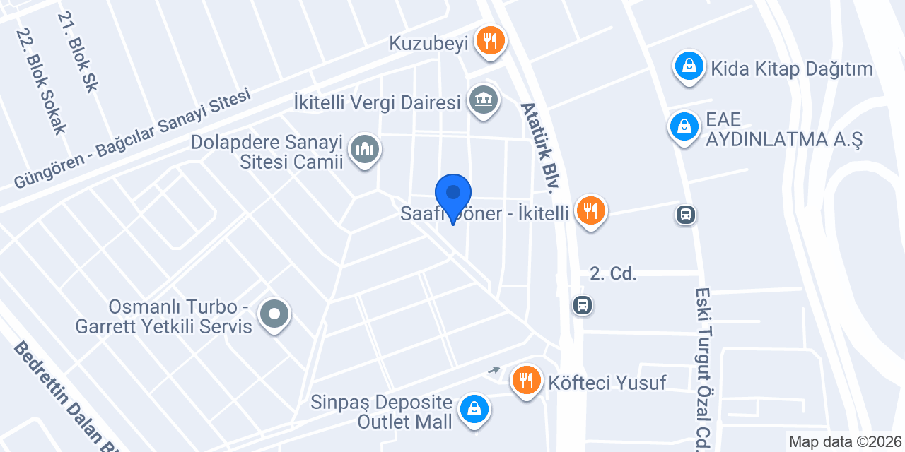Oto Birlik Yedek Parça konumu