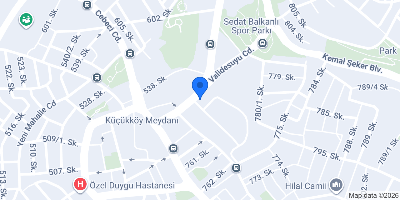 Yapı Kredi - Küçükköy Şubesi konumu