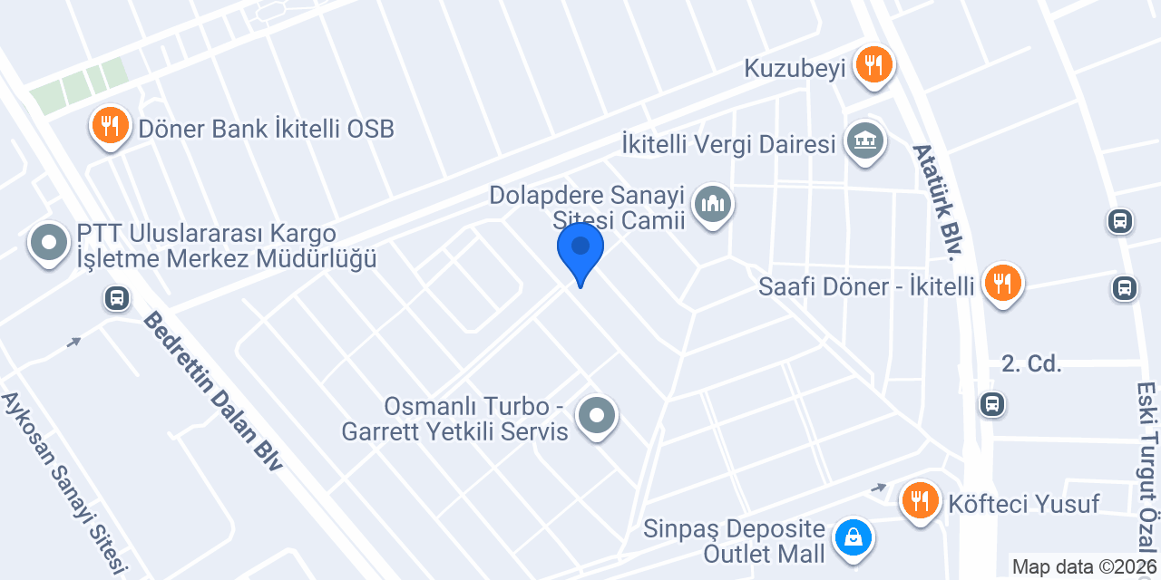 Damla Boya Endüstriyel Sarf Malzemeleri konumu