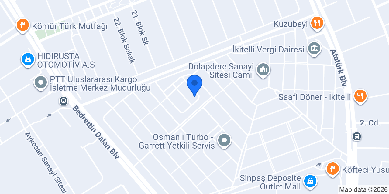 Epex Otomotiv Tic. Ltd. Şti. konumu