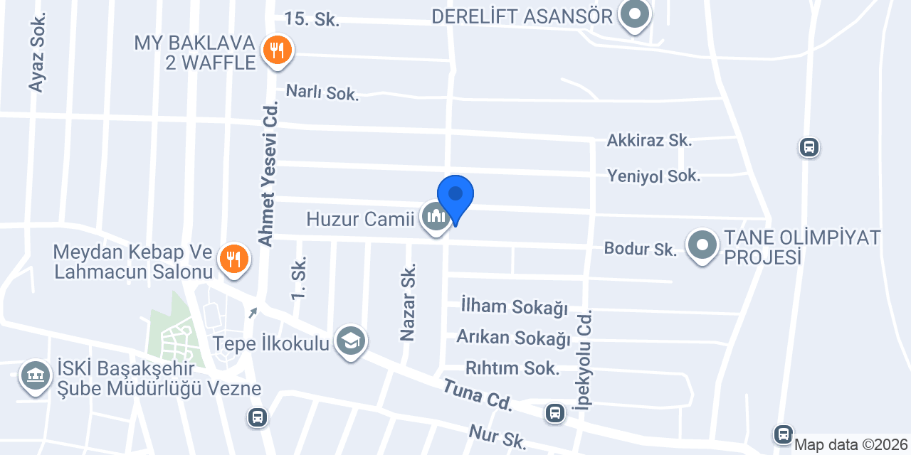 Huzur Pastahanesi konumu