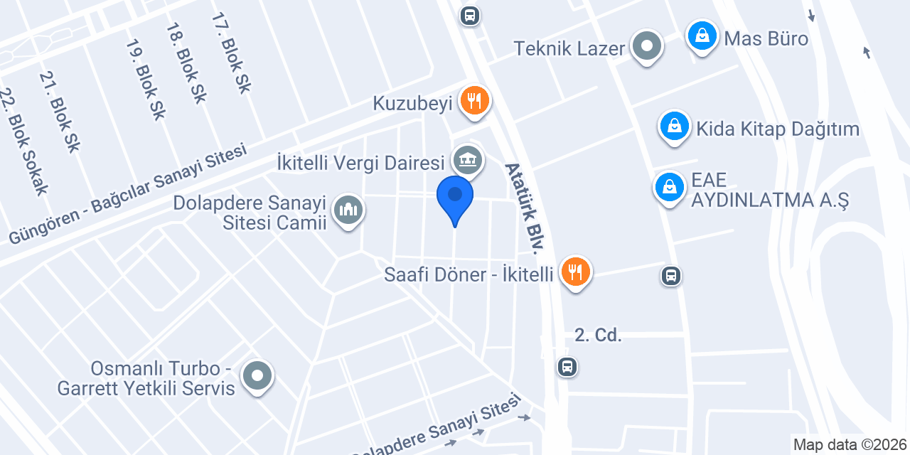 Garanti Turbo İkitelli konumu