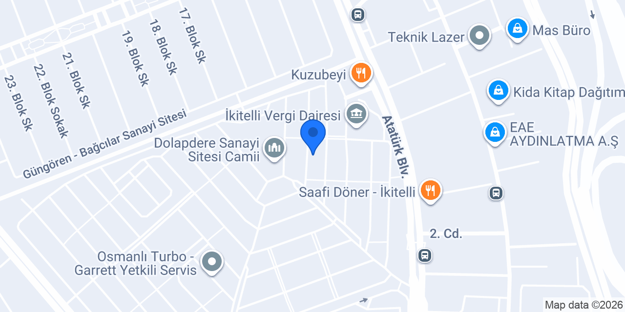 Çağdaş Oto konumu