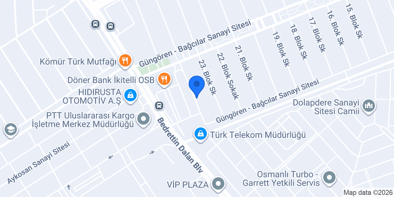 Çağdaş Otomobil konumu