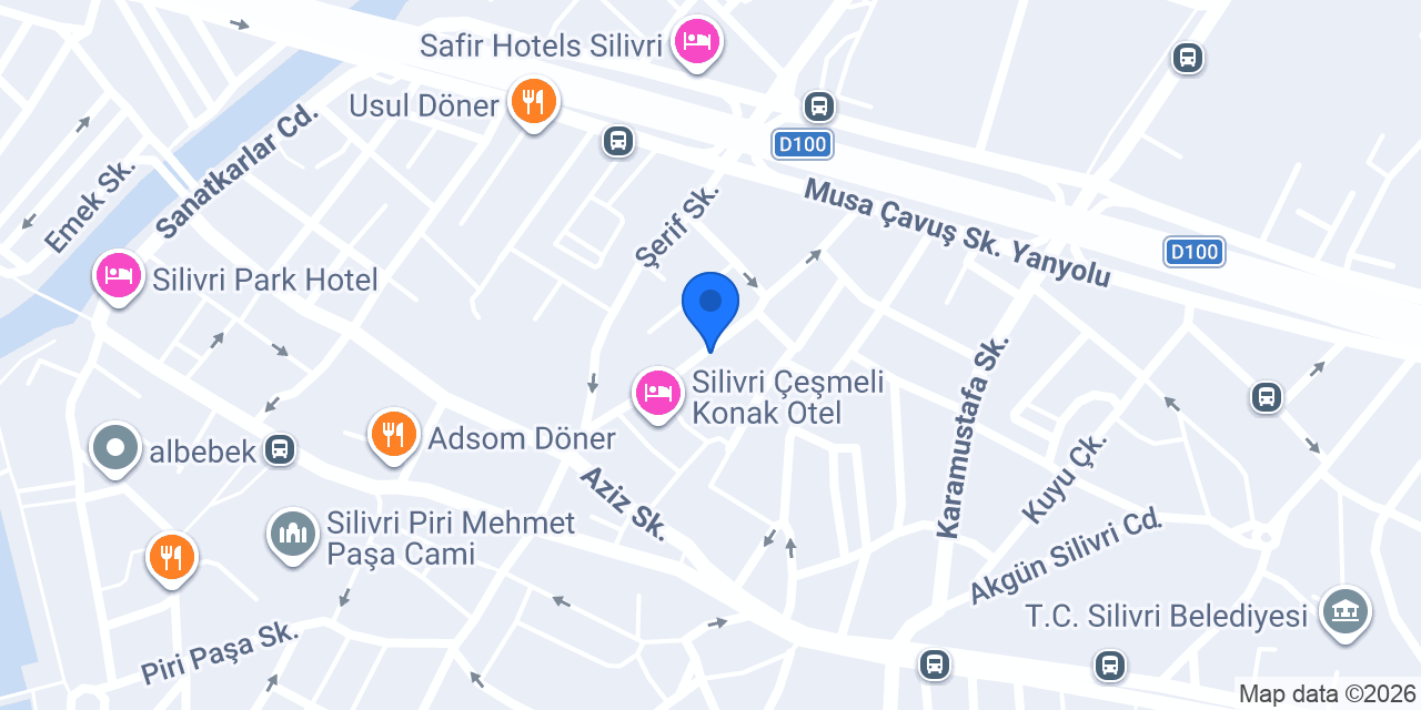 Türkiye Finans Silivri Şubesi konumu