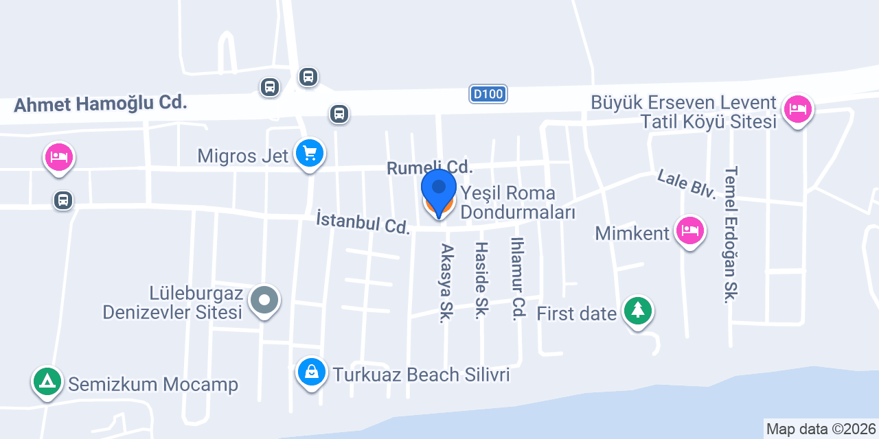 Yeşil Roma Dondurmaları konumu