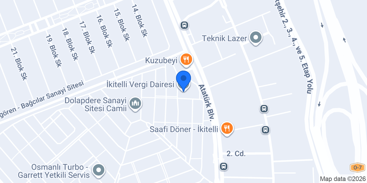 İkitelli Vergi Dairesi konumu