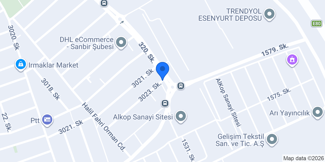 MAVİ SU YAPI TESİSAT MALZ. SAN. VE TİC.LTD.ŞTİ. konumu