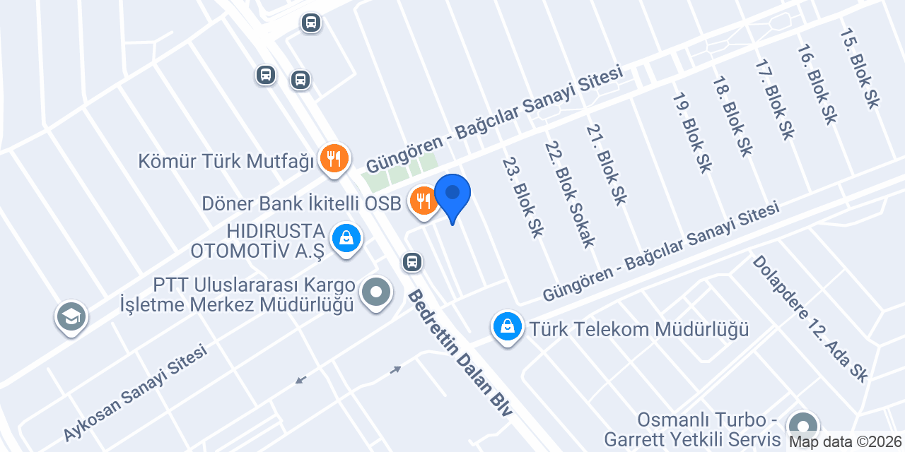 Görler Otomotiv İkitelli konumu