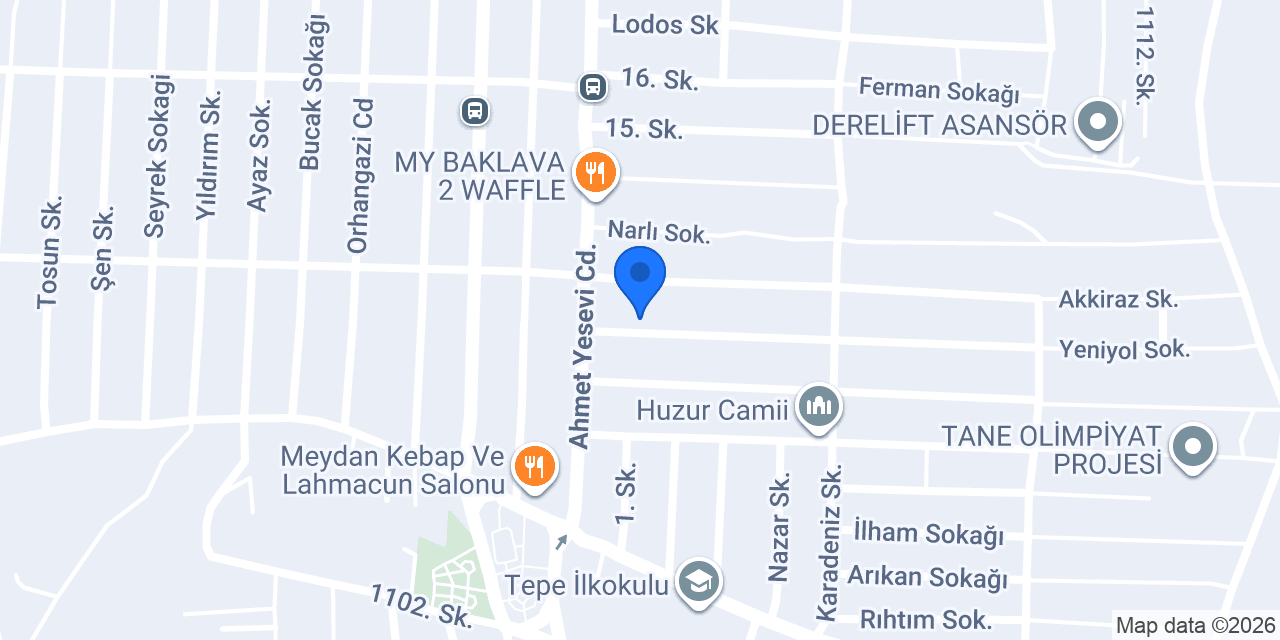 Nurcan terzi özel dikim konumu