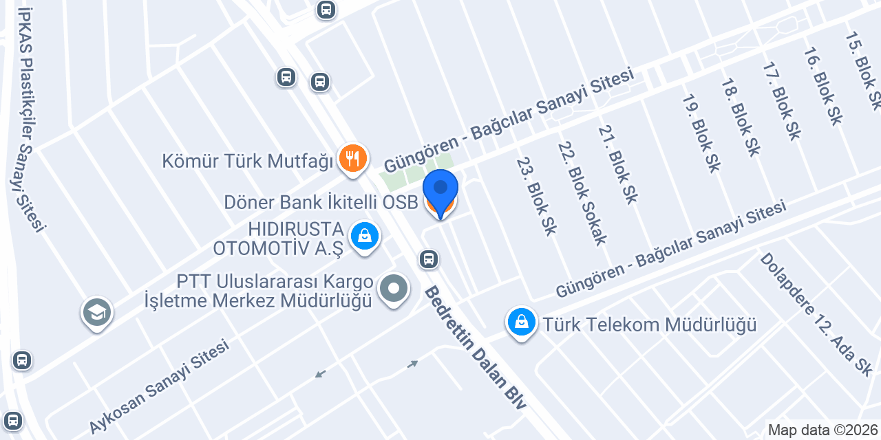 Döner Bank İkitelli OSB konumu