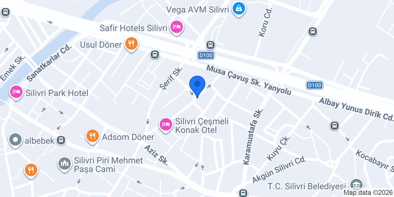 Vodafone Cep Merkezi konumu