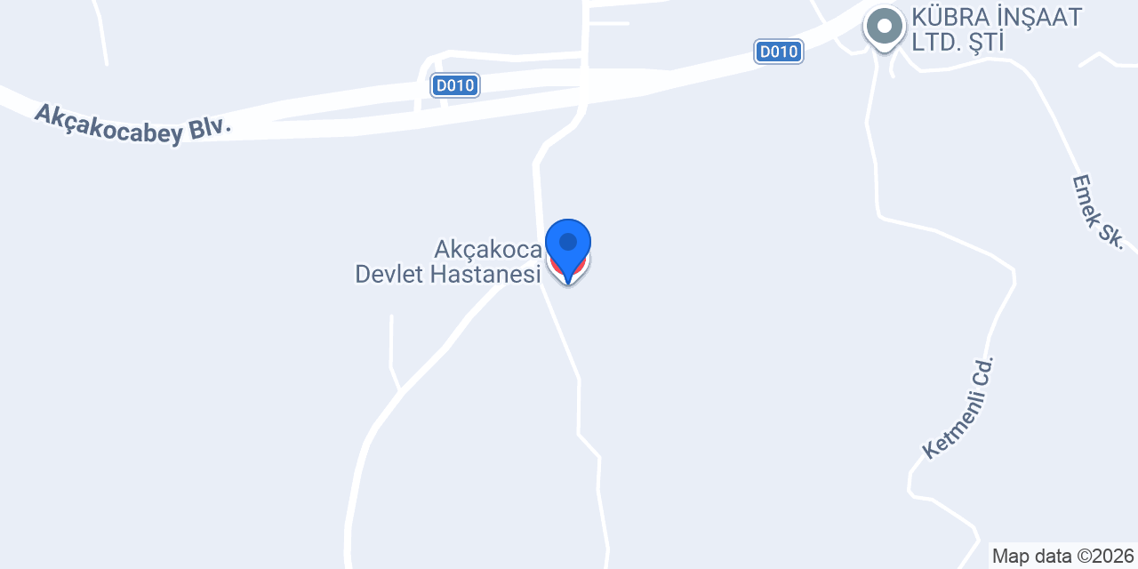 Akçakoca Devlet Hastanesi konumu