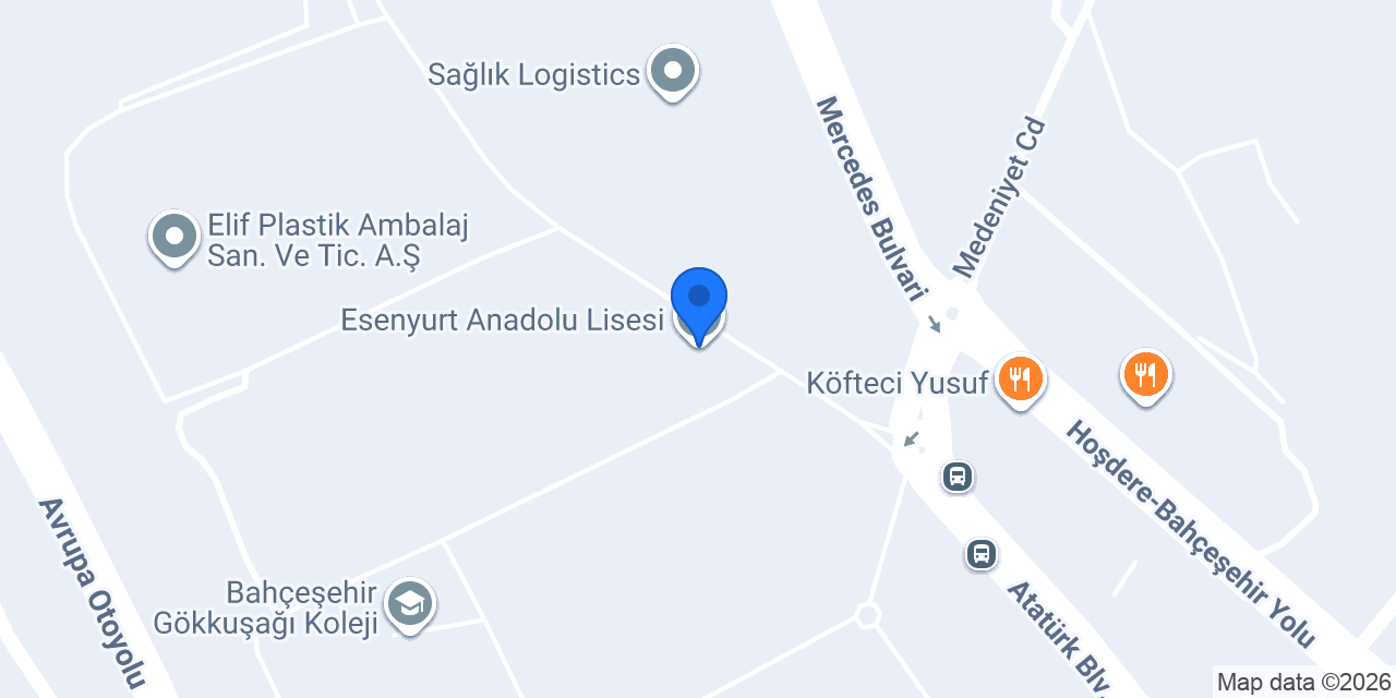 Esenyurt Anadolu Lisesi konumu