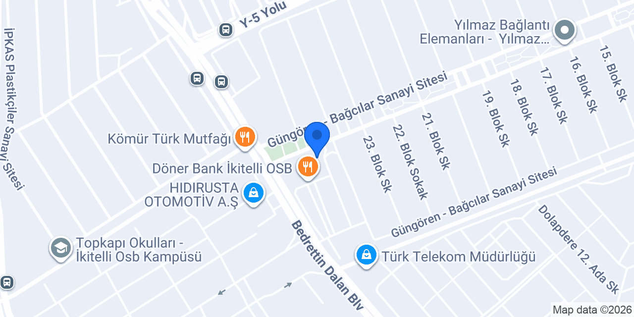 İstanbul Hidrolik Pnömatik Hırdavat konumu