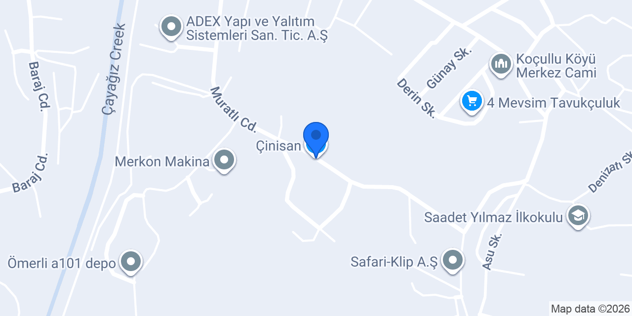 Çinisan konumu
