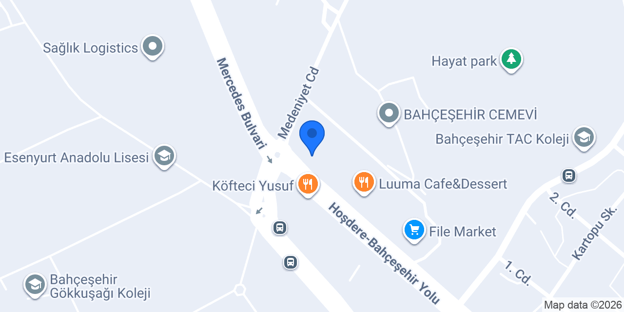 Milklaç Bahçeşehir Strada konumu