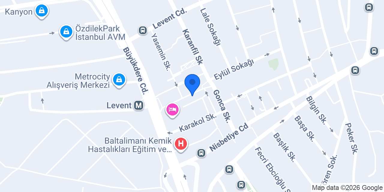 TEB Levent Çarşı Şubesi konumu