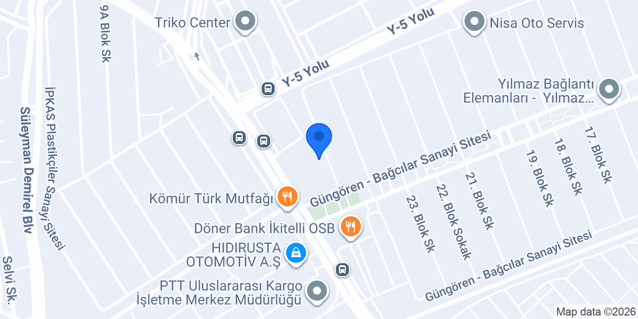 Şahin Otomotiv konumu