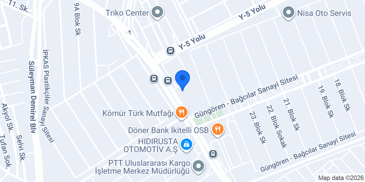 Halkbank İkitelli Organize Sanayi Şubesi konumu