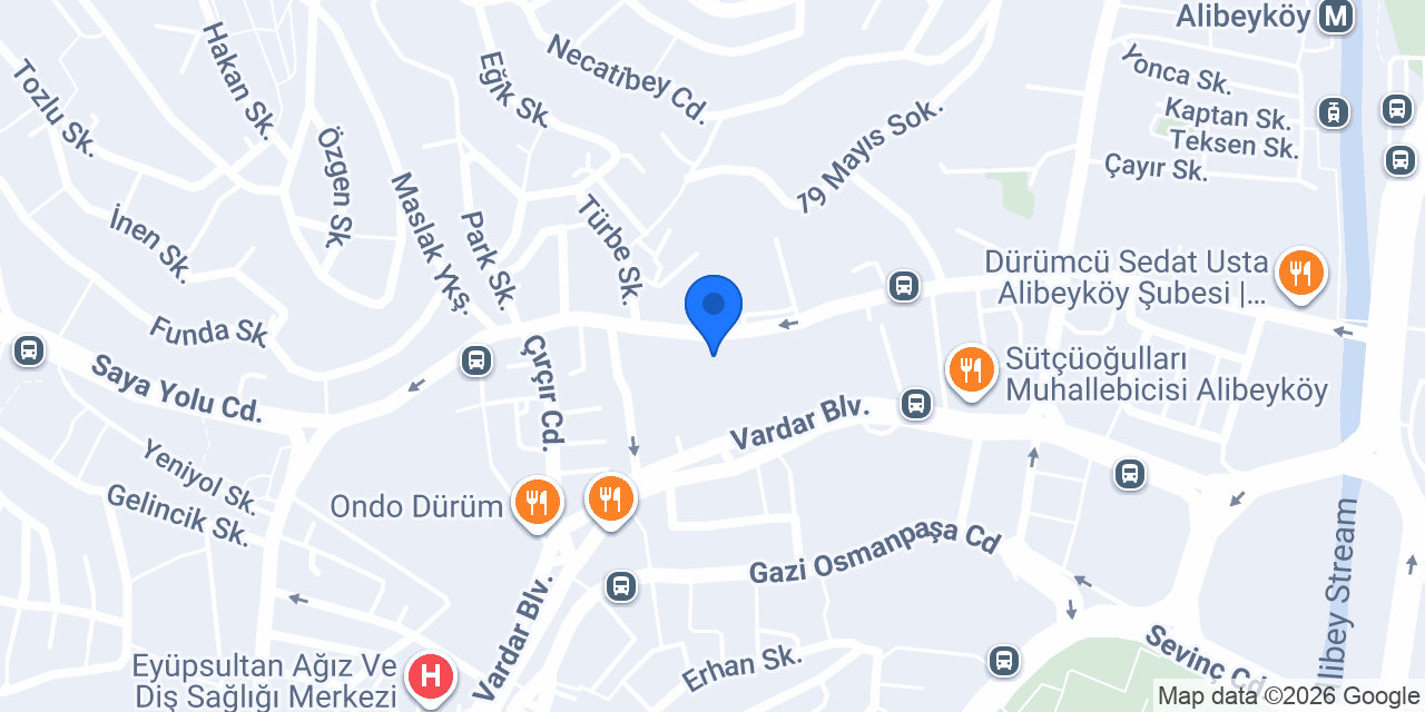 Alibeyköy Kırtasiye konumu