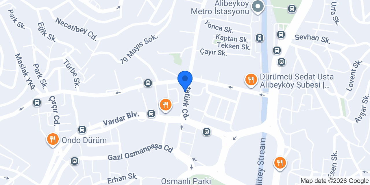 Albaraka Türk Alibeyköy Şubesi konumu