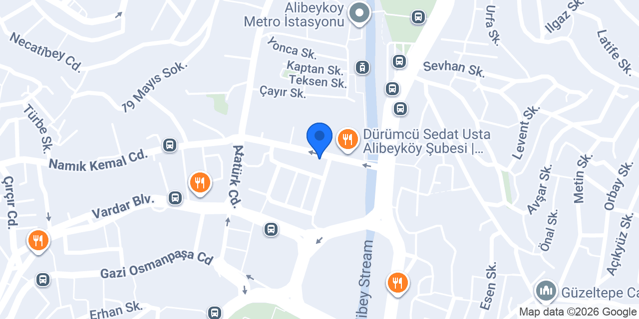 Alibeyköy Hamamı konumu