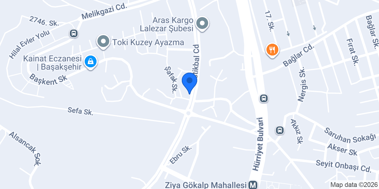 Baykallar Oto Lastik Başakşehir konumu