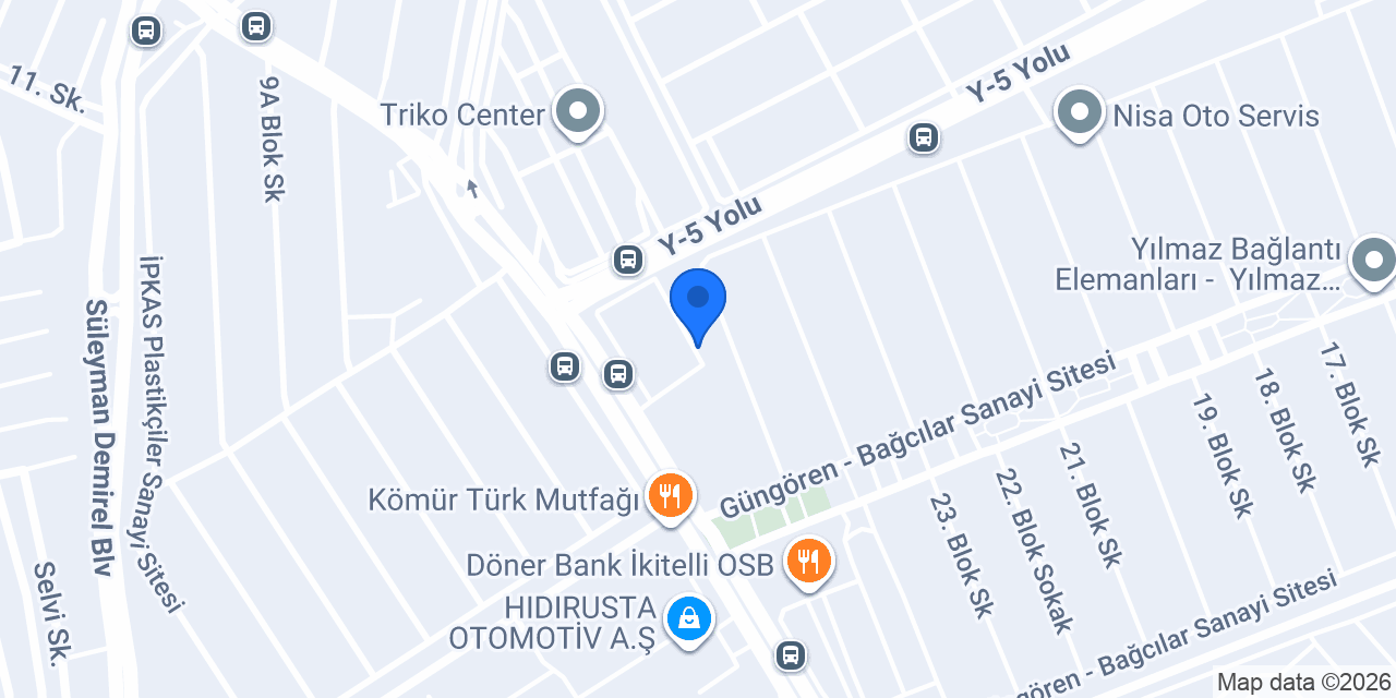 YÜCELER İNŞAAT MALZEMELERİ konumu